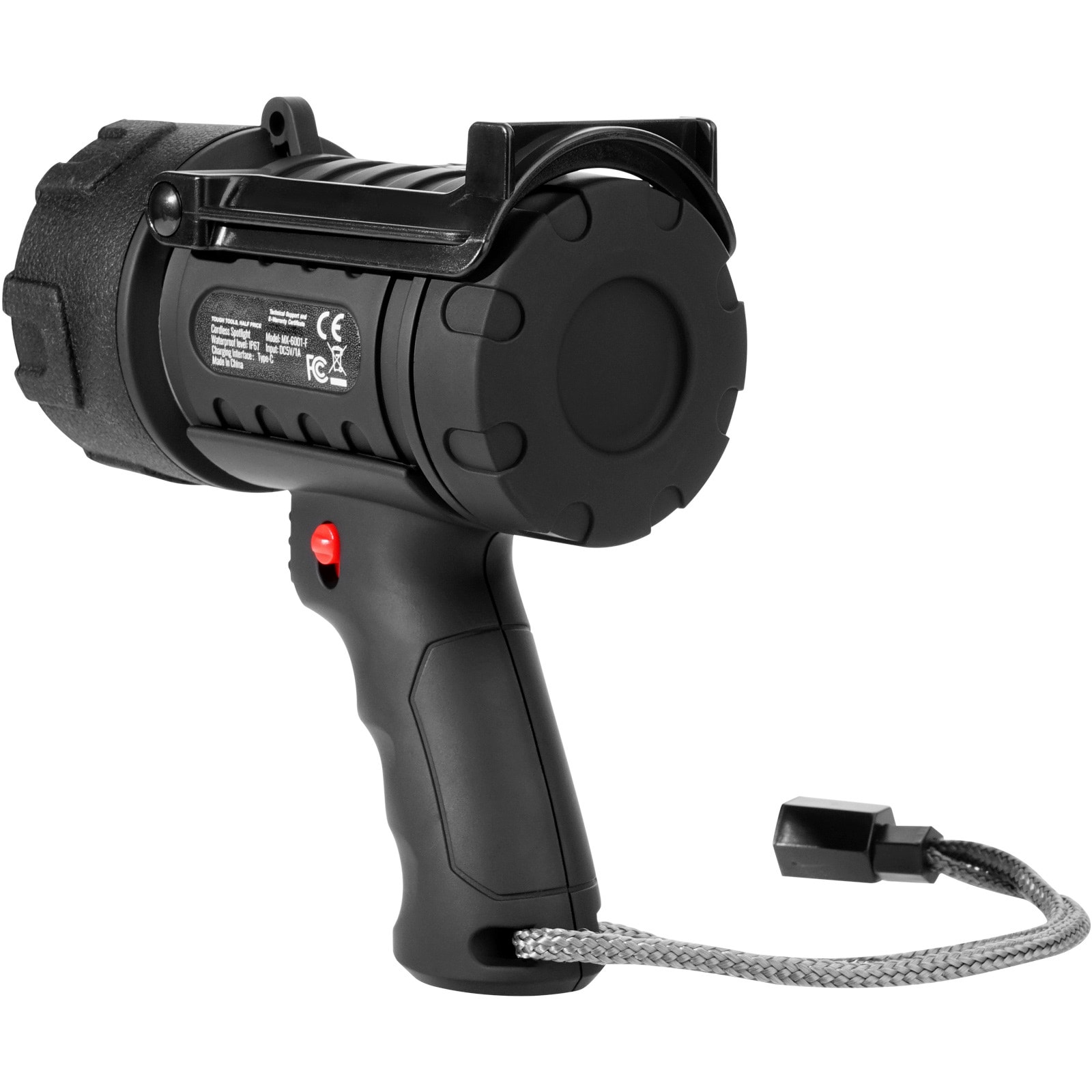 USB Super Bright Rechargeable Spotlight Flashlight 200,000LM Searchlight_voghion.com